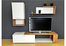 Готовая гостиная Одди белый / дуб золотой 554967